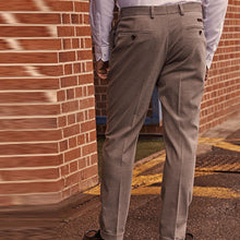 Load image into Gallery viewer, Taupe Natural Herringbone Suit Trousers
