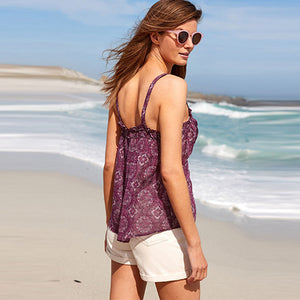 Purple Tile Sleeveless Cami Top