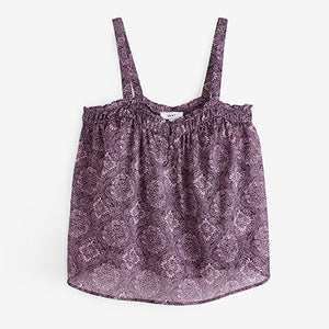 Purple Tile Sleeveless Cami Top