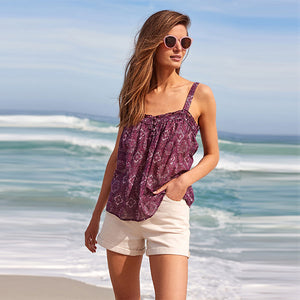 Purple Tile Sleeveless Cami Top