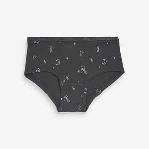 Grey Hearts Hipster Briefs 5 Pack