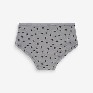 Grey Hearts Hipster Briefs 5 Pack