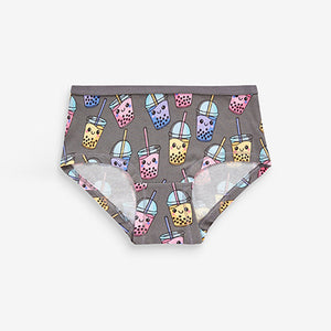 Pink/Grey Avocat Hipster Briefs 5 Pack (2-12yrs)