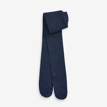 Load image into Gallery viewer, Navy Blue Sparkle Tights
