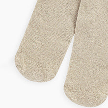Load image into Gallery viewer, Champagne Gold Sparkle Tights
