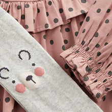 Load image into Gallery viewer, Pink Spot Ruffle Dress And Tights Set (3mths-6yrs)
