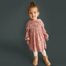 Load image into Gallery viewer, Pink Printed Shirred Dress (3mths-6yrs)
