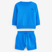 Load image into Gallery viewer, Cobalt Blue Sweatshirt and Shorts Set (3mths-6yrs)
