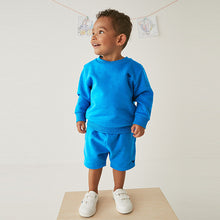 Load image into Gallery viewer, Cobalt Blue Sweatshirt and Shorts Set (3mths-6yrs)
