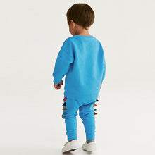 Load image into Gallery viewer, Blue Dinosaur Character Sweatshirt and Jogger Set (3mths-6yrs)
