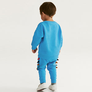 Blue Dinosaur Character Sweatshirt and Jogger Set (3mths-6yrs)