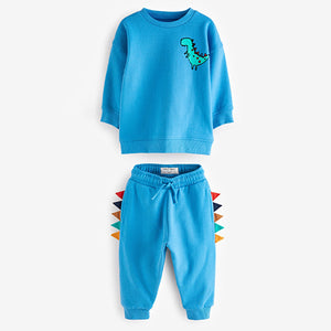 Blue Dinosaur Character Sweatshirt and Jogger Set (3mths-6yrs)