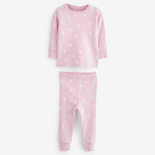 Load image into Gallery viewer, Pink/White Heart, Spot And Star Pyjamas 3 Pack (9mths-8yrs)
