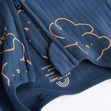 Load image into Gallery viewer, Navy/Tan Bear Baby Footless Zipped 100% Cotton Sleepsuits 3 Pack (0mths-2yrs)
