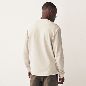 Neutral Long Sleeve Mock Layer T-Shirt