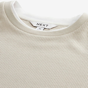 Neutral Long Sleeve Mock Layer T-Shirt