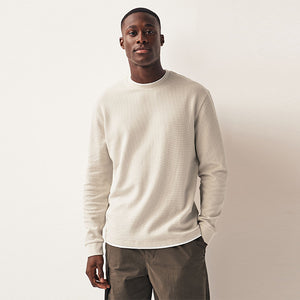 Neutral Long Sleeve Mock Layer T-Shirt