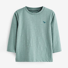 Load image into Gallery viewer, Mineral Blue Long Sleeve Plain T-Shirt (3mths-6yrs)
