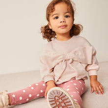 Load image into Gallery viewer, Pink Bow Sweatshirt &amp; Leggings Set (3mths-6yrs)
