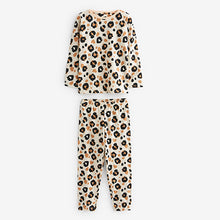 Load image into Gallery viewer, Black/Brown Animal Print Jogger 100% Cotton Pyjamas 3 Pack (5-12yrs)
