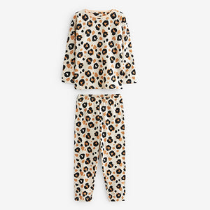 Black/Brown Animal Print Jogger 100% Cotton Pyjamas 3 Pack (5-12yrs)