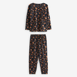 Black/Brown Animal Print Jogger 100% Cotton Pyjamas 3 Pack (5-12yrs)