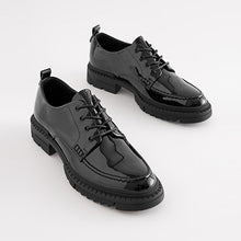 Load image into Gallery viewer, Black Forever Comfort® Chunky Sole Lace-Up Shoes
