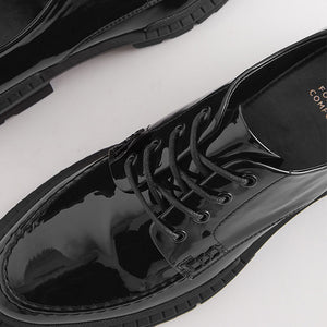 Black Forever Comfort® Chunky Sole Lace-Up Shoes