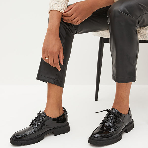 Black Forever Comfort® Chunky Sole Lace-Up Shoes