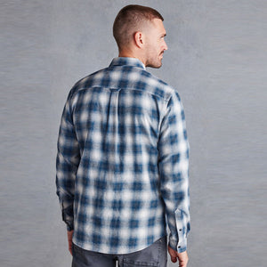 Grey/White Signature Brushed Flannel Check Shirt