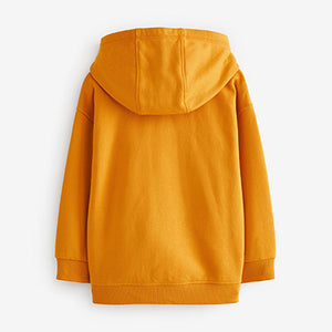 Ochre Yellow Plain Jersey Hoodie (3-12yrs)