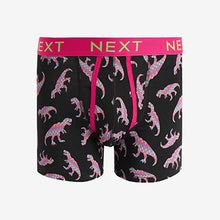 Load image into Gallery viewer, Black Pattern Dino A-Front Boxers 4 Pack
