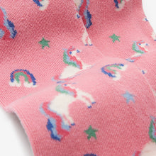 Load image into Gallery viewer, Blue, Pink and Grey 3 Pack Cotton Rich Unicorn Tights (1.5yrs-10yrs)
