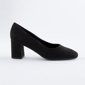 Black Forever Comfort® Square Toe Court Shoes