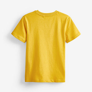 Bright Yellow Cotton Short Sleeve T-Shirt (3-12yrs)