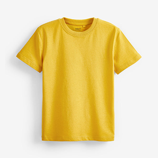 Bright Yellow Cotton Short Sleeve T-Shirt (3-12yrs)