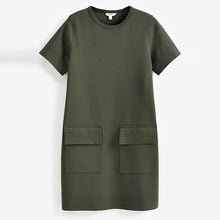 Load image into Gallery viewer, Khaki Green Utility Pocket Detail Midi Cargo Dress
