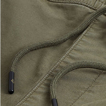 Load image into Gallery viewer, Khaki Green Regular Tapered Fit Stretch Utility Cargo Trousers
