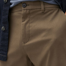 Load image into Gallery viewer, Mushroom Brown Straight Fit Stretch Chino Trousers
