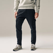 Load image into Gallery viewer, Black Motionflex Stretch Cargo Trousers
