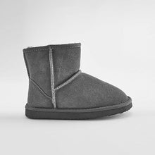 Load image into Gallery viewer, Grey Warm Lined Suede Slipper Boots (Older Boys)
