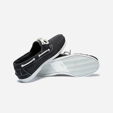 Load image into Gallery viewer, Men&#39;s Boat Shoes Nubuck Leather Navy Blue
