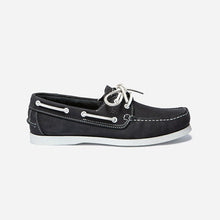 Load image into Gallery viewer, Men&#39;s Boat Shoes Nubuck Leather Navy Blue
