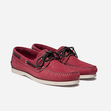 Load image into Gallery viewer, Shoes Boat Men Sole Grip Leather Red
