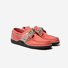 Load image into Gallery viewer, GLOBEK Men&#39;s Boat Shoes Old Pink Nubuck Leather
