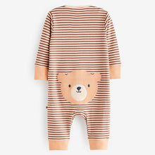 Load image into Gallery viewer, Tan Brown Cotton Sleepsuits 2 Pack (0mths-2yrs)
