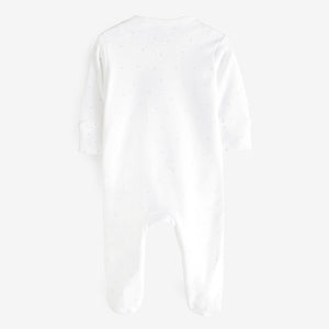 White I'm New Here Single Sleepsuit (0-9mths)