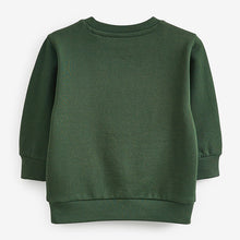 Load image into Gallery viewer, Green Vehicules Appliqué Sweatshirt (3mths-6yrs)
