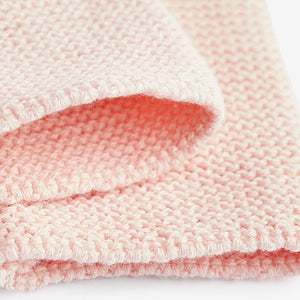 Soft Pink Baby Frill Shoulder Knitted Cardigan (0mths-18mths)