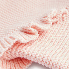 Load image into Gallery viewer, Soft Pink Baby Frill Shoulder Knitted Cardigan (0mths-18mths)
